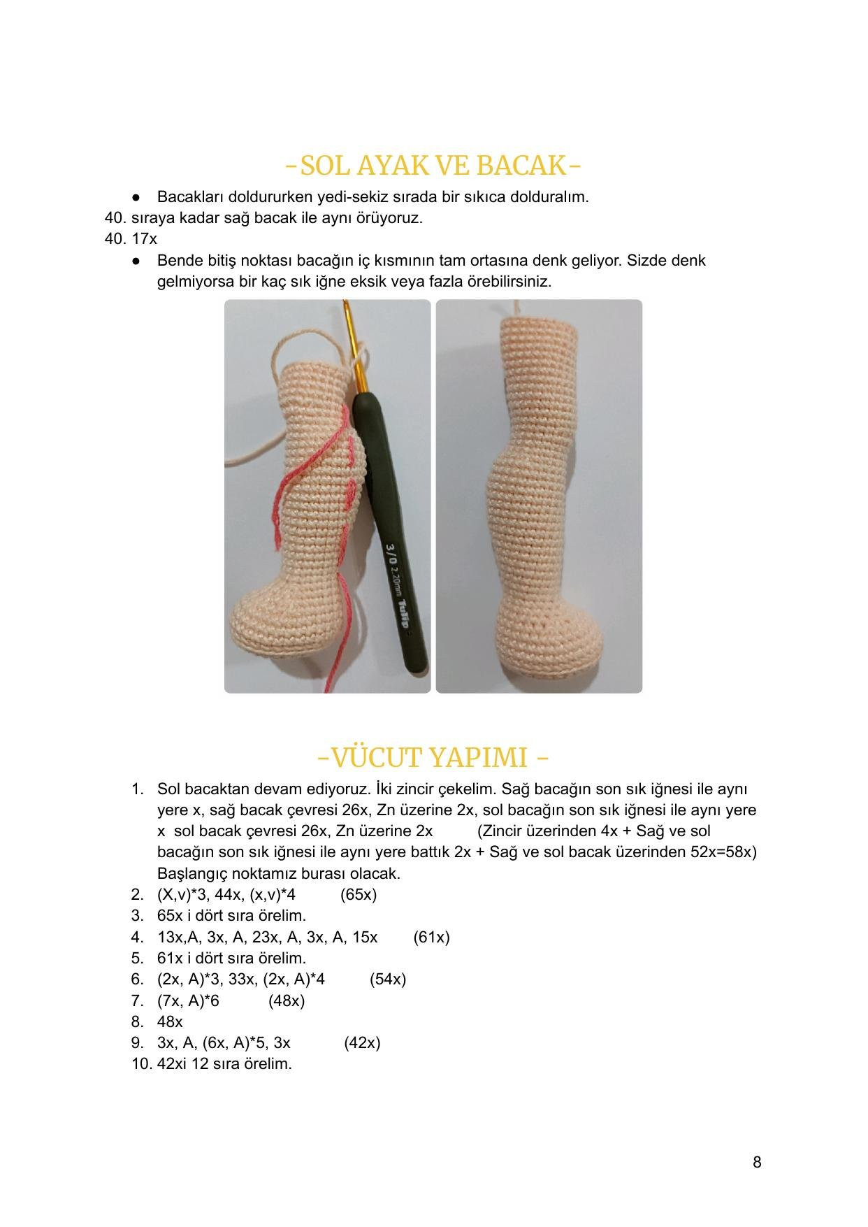 Zeytin Doll Amigurumi Crochet Pattern: Materials, Terms, and Step-by-Step Instructions