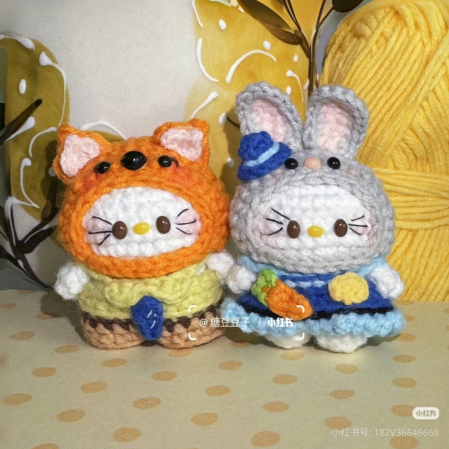 Zootopia Judy and Nick Kitty Crochet Amigurumi Doll Pattern