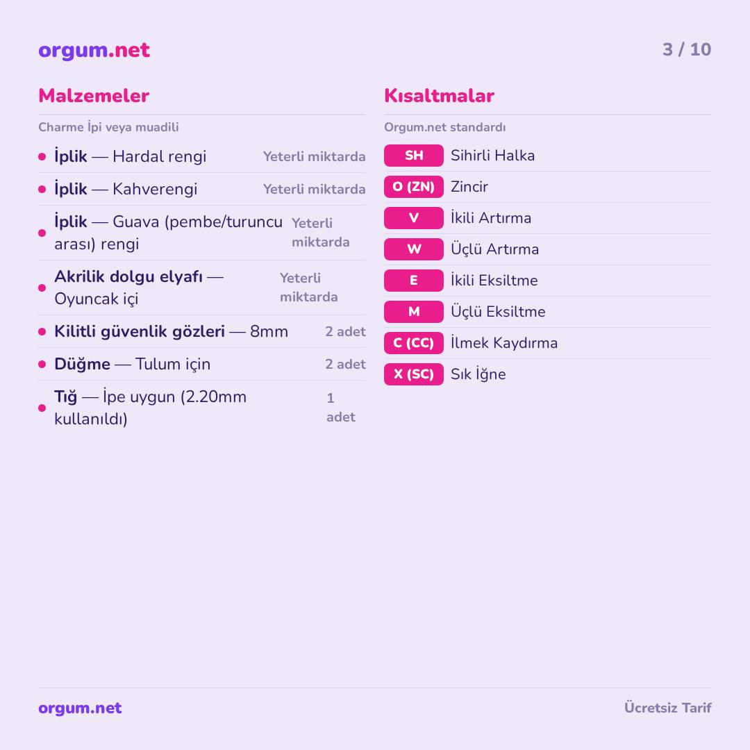 Zürafa Brigitte Amigurumi - Ücretsiz Mıknatıs Tarifi (Girafa Brigitte)