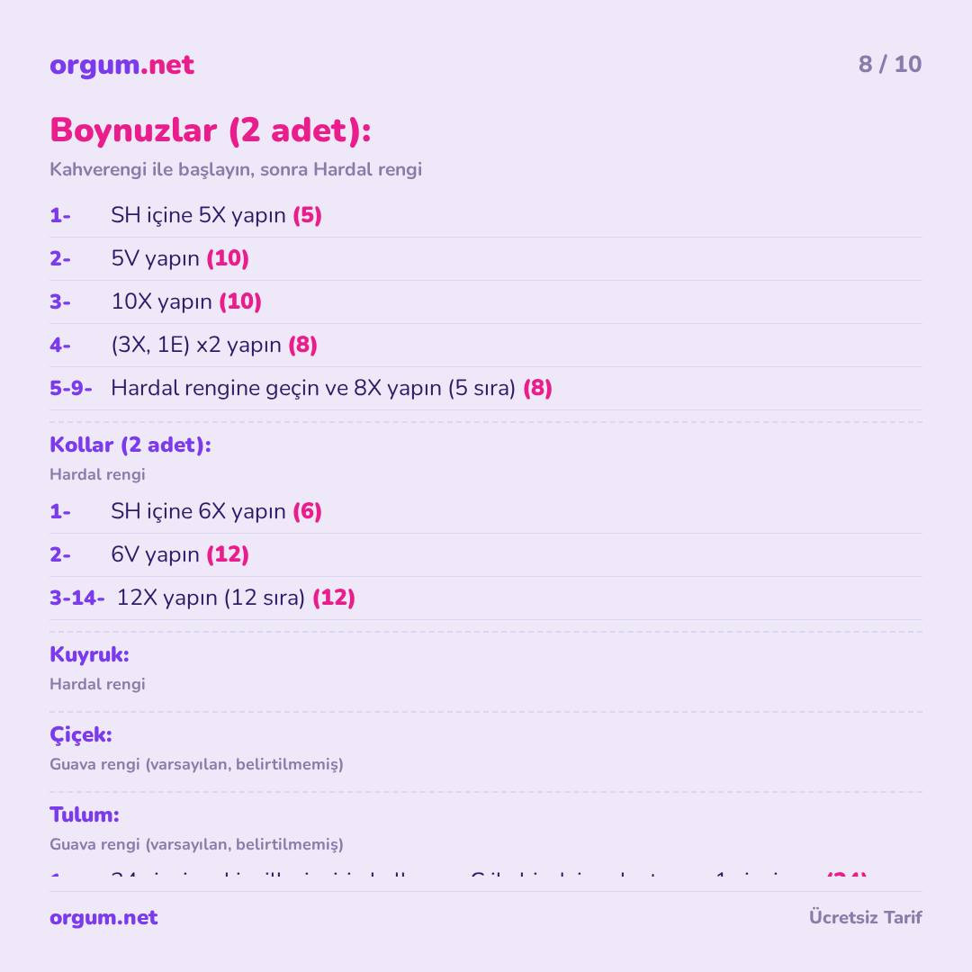 Zürafa Brigitte Amigurumi - Ücretsiz Mıknatıs Tarifi (Girafa Brigitte)