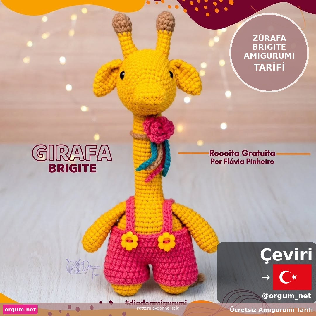 Zürafa Brigitte Amigurumi - Ücretsiz Mıknatıs Tarifi (Girafa Brigitte)