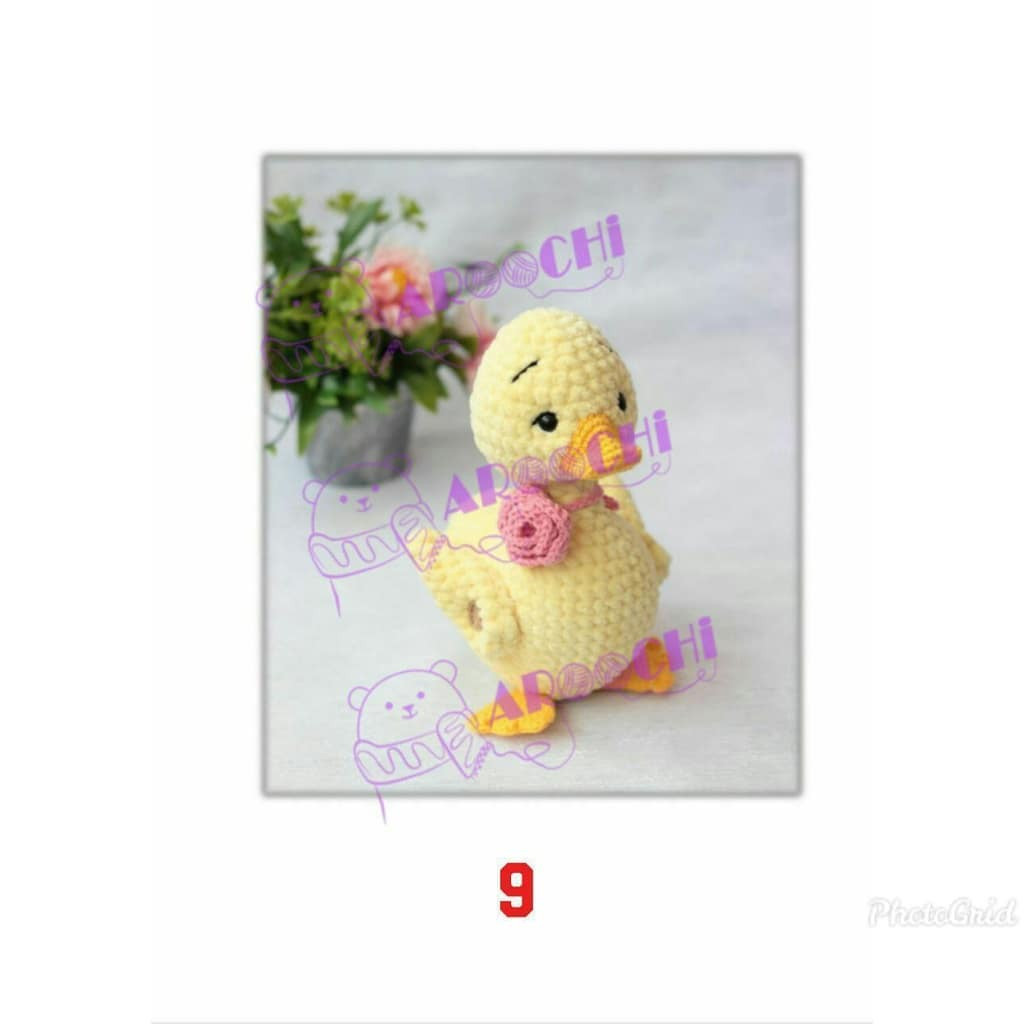 آموزش گام به گام بافتن اردک زرد و نارنجی به روش کروشیت (Amigurumi)
