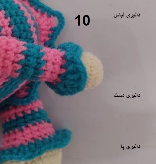 آموزش گام به گام بافتن خرگوش بامزه و کلاه صورتی با قلاب