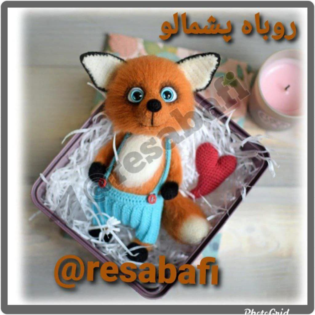 آموزش گام به گام بافتنی سر و گوش روباه قهوه‌ای