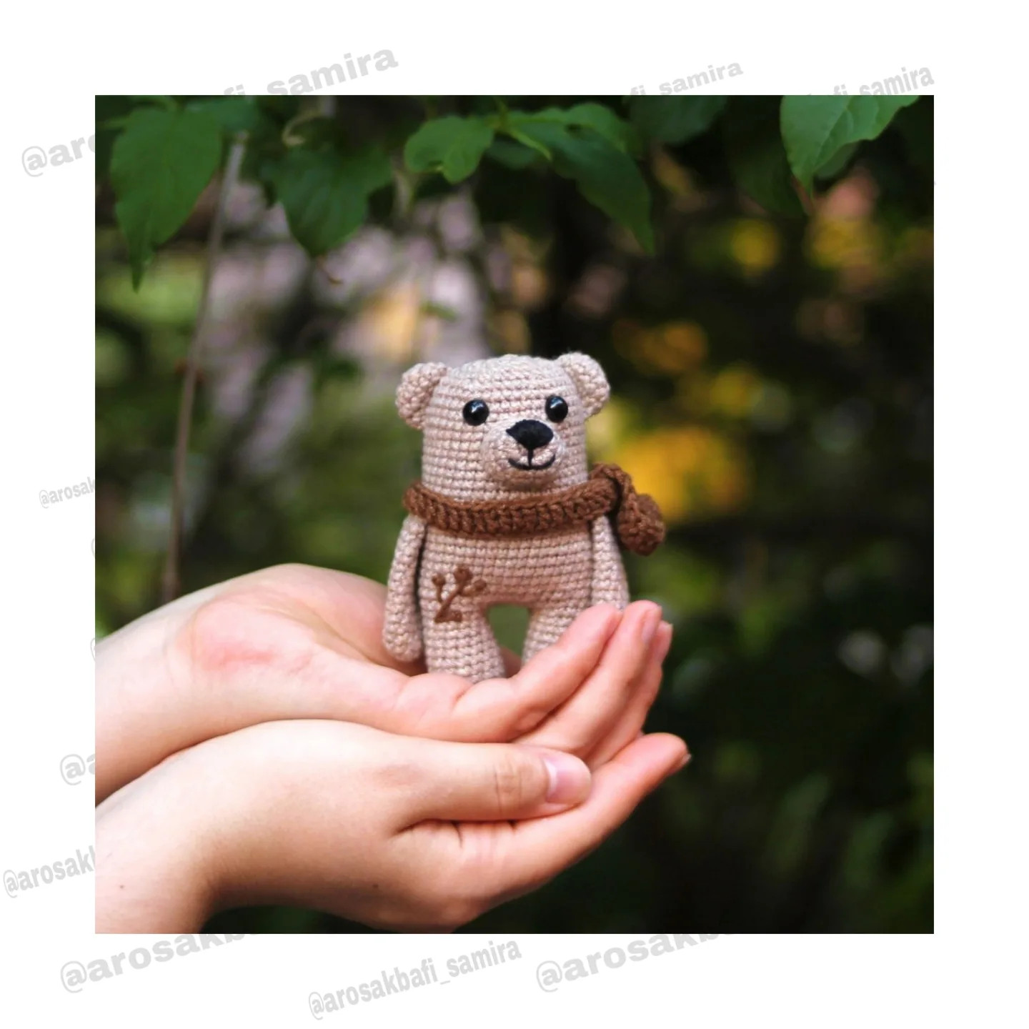 آموزش رایگان بافت خرس کوچک و بامزه به روش قلاب‌بافی (Amigurumi)