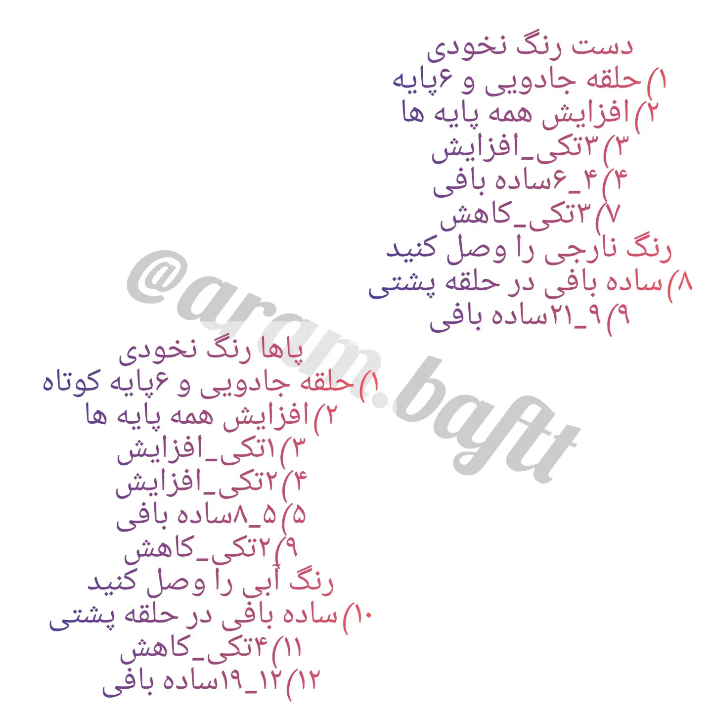 آموزش رایگان بافتنی خرس فسقلی بامزه با لباس آبی و نارنجی