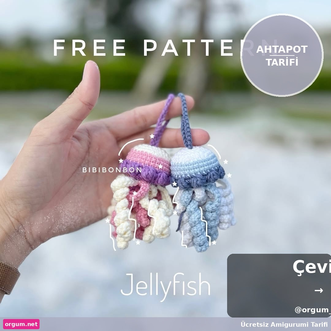 Ahtapot Amigurumi - Ücretsiz Makiş Şemsiye Tarifi (Jellyfish)