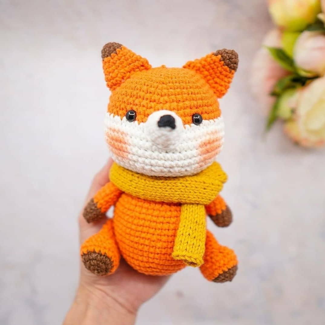 Amigurumi Fox Crochet Pattern: Step-by-Step Chart for Head, Muzzle, and Ears