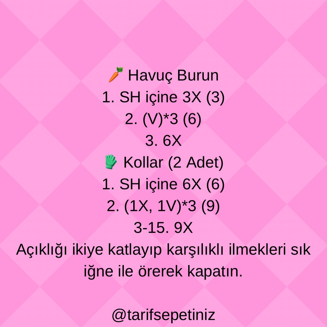 Amigurumi Kardan Adam Tarifi - Beyaz ve Yeşil Mucize