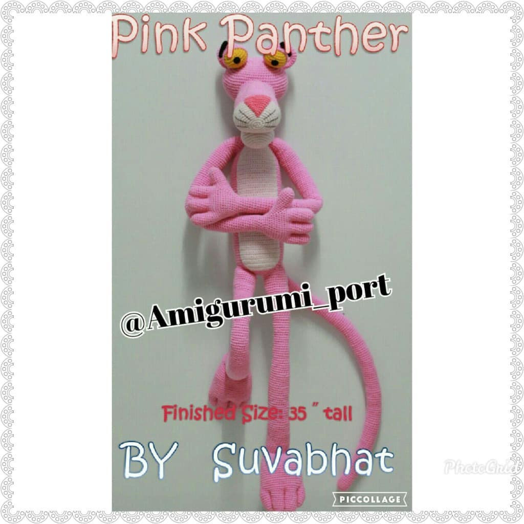 Amigurumi Pink Panther Crochet Pattern Tutorial