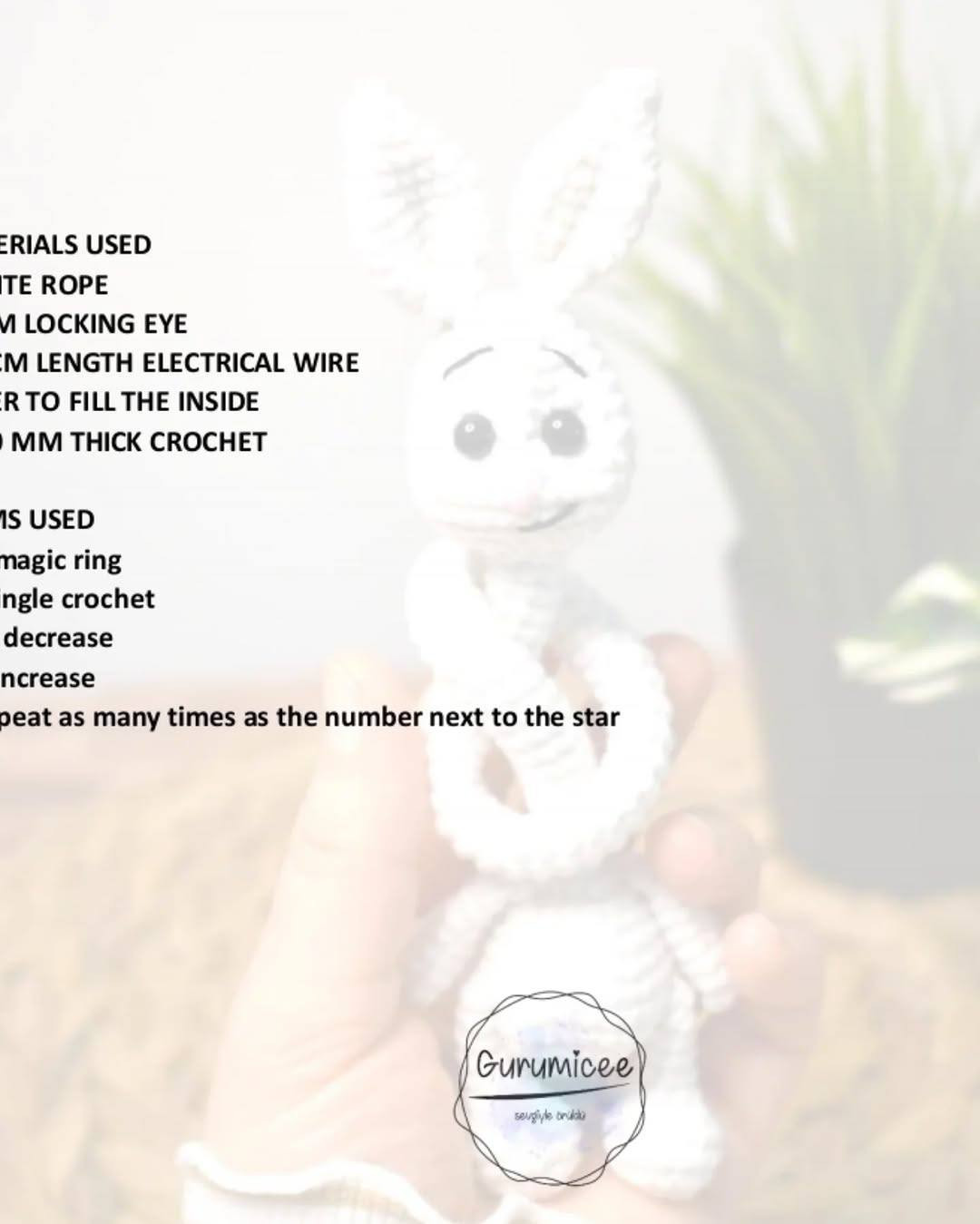 Amigurumi Rabbit Crochet Pattern: Free English and Turkish Instructions for White Bunny Doll