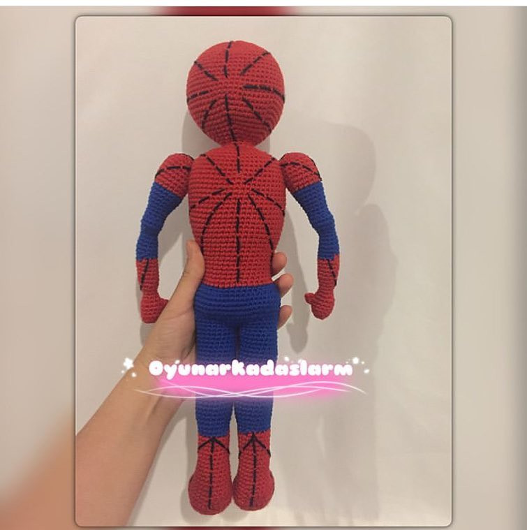 Amigurumi Spider-Man Crochet Pattern: Head and Arm Instructions