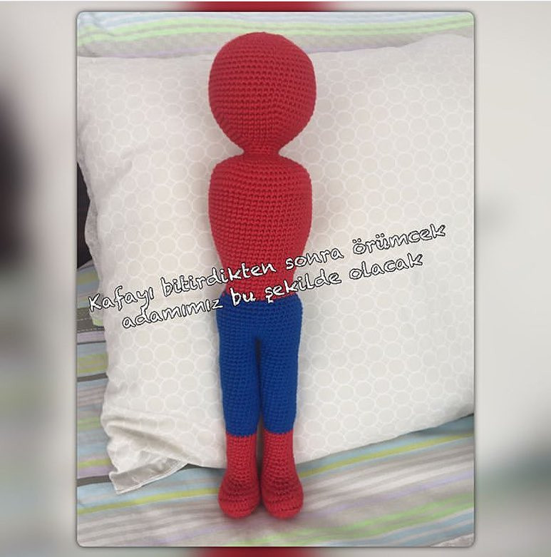 Amigurumi Spider-Man Doll Crochet Pattern Tutorial - Legs and Feet Instructions