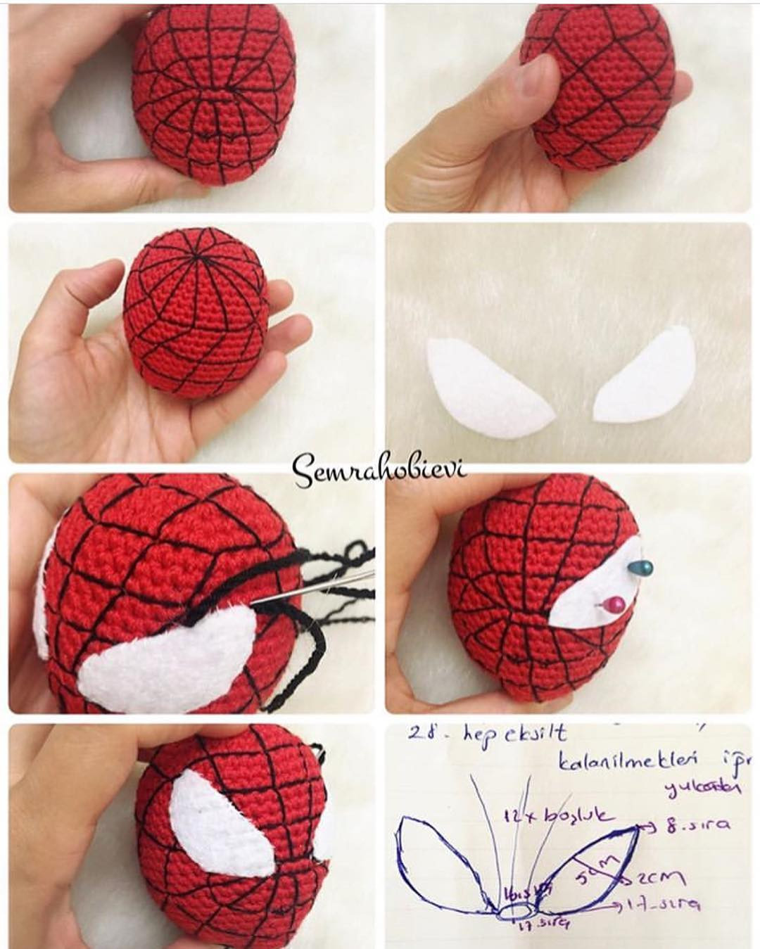 Amigurumi Spider-Man Doll Crochet Pattern Tutorial - Legs and Feet Instructions