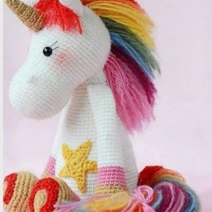 Amigurumi Unicorn Pattern: Crochet Chart for Body, Horn, Mane and Legs