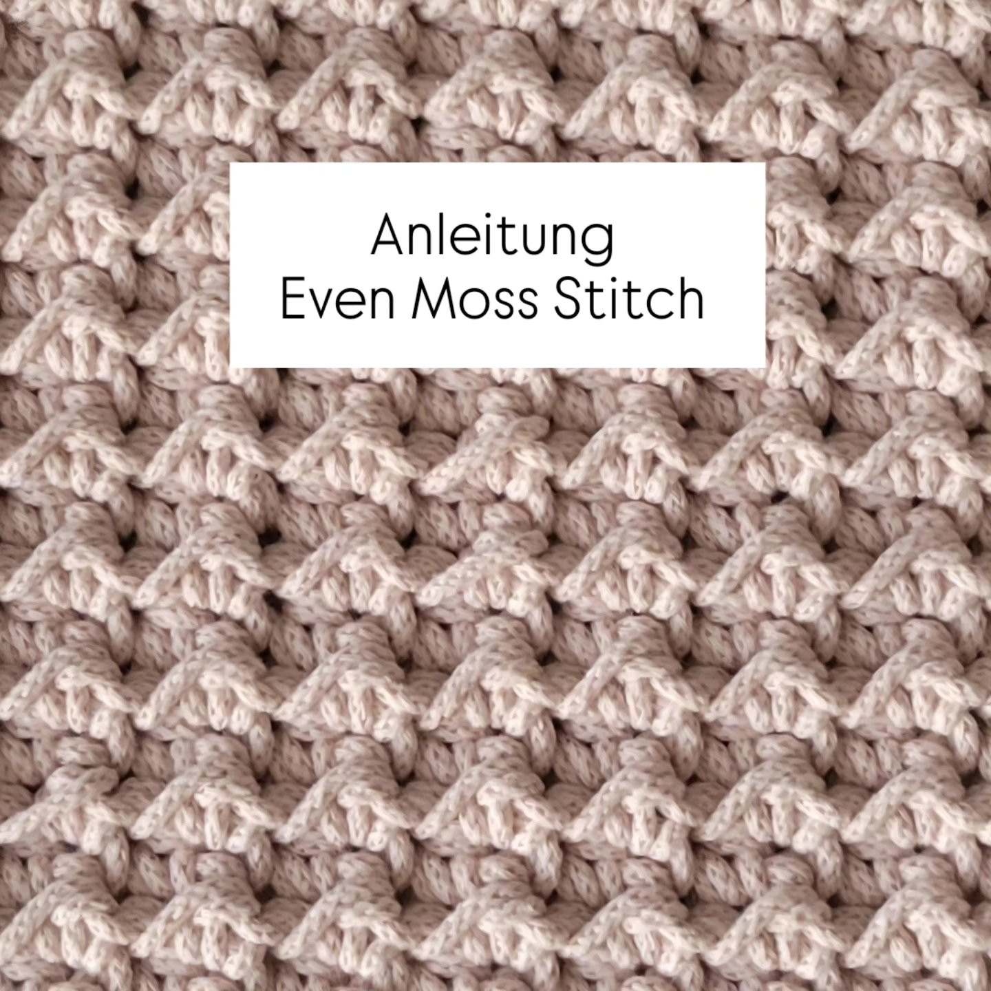 Anleitung Even Moss Stitch - Häkelanleitung und Chart für Muster
