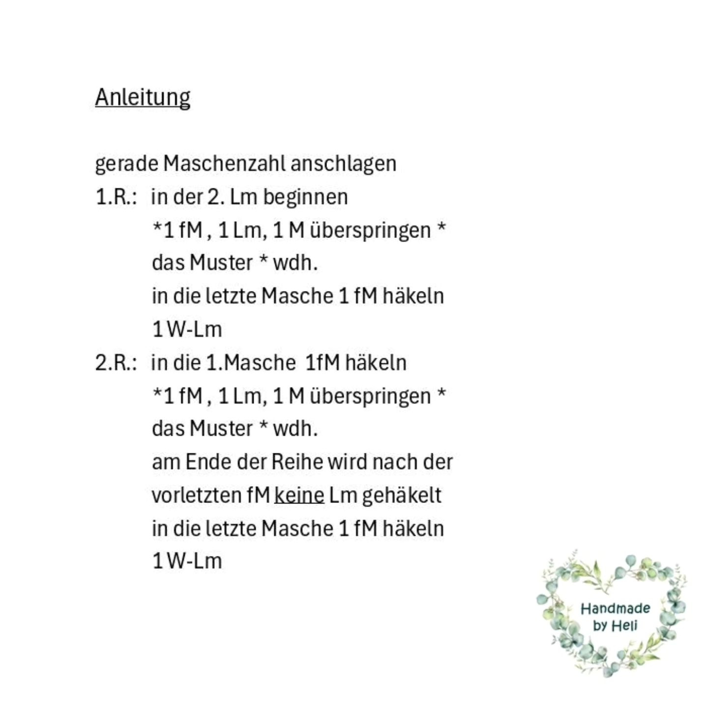 Anleitung für Platzset und Tischläufer mit Moss Stitch Muster, Garn Bobbiny Junior 3mm, Häkelnadel 6mm