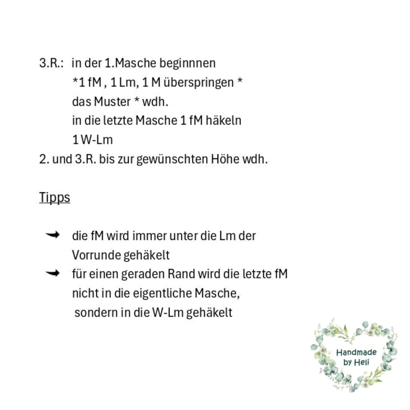 Anleitung für Platzset und Tischläufer mit Moss Stitch Muster, Garn Bobbiny Junior 3mm, Häkelnadel 6mm