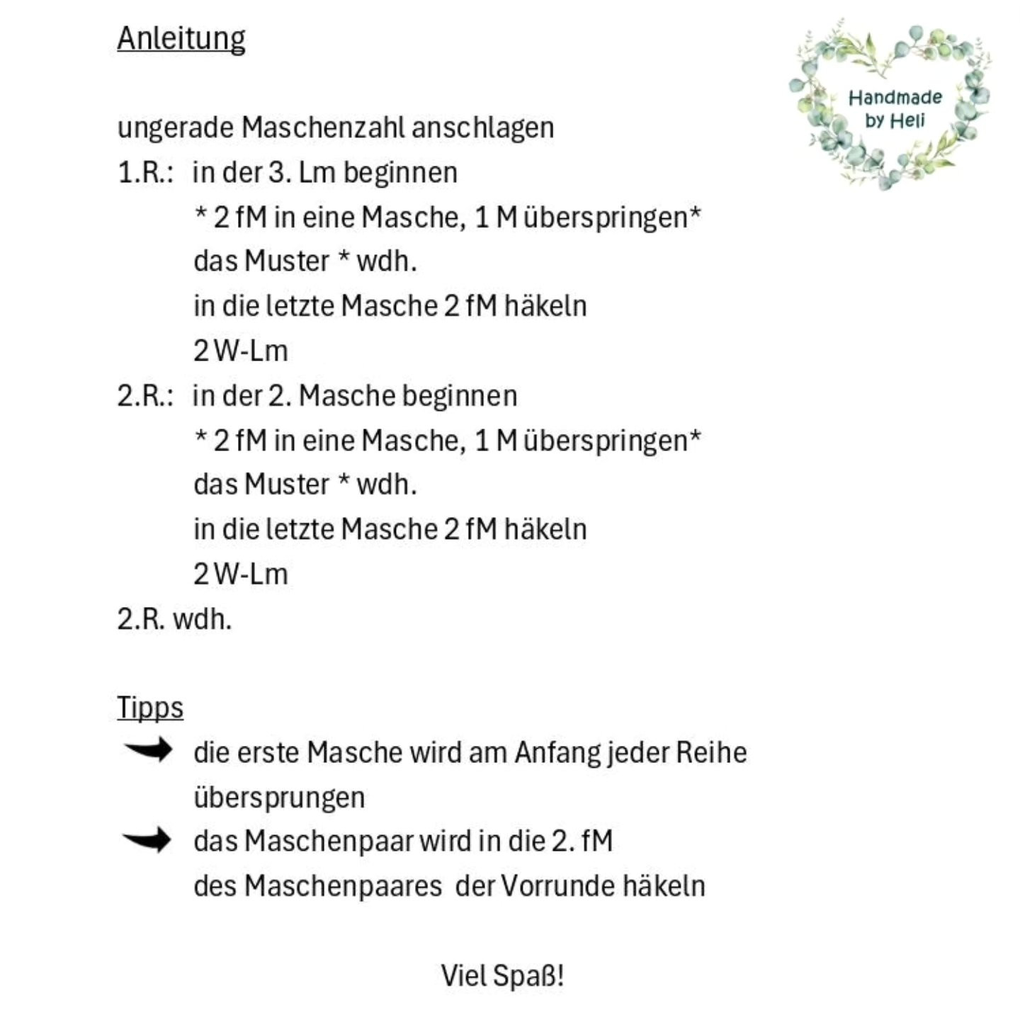 Anleitung Grit Stitch: Anleitung zum Häkeln des Musters mit festen Maschen