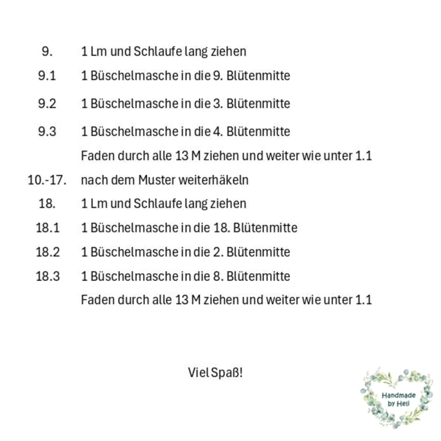 Anleitung Jasminmuster häkeln in Runden mit Diagramm und Schritt-für-Schritt Beschreibung