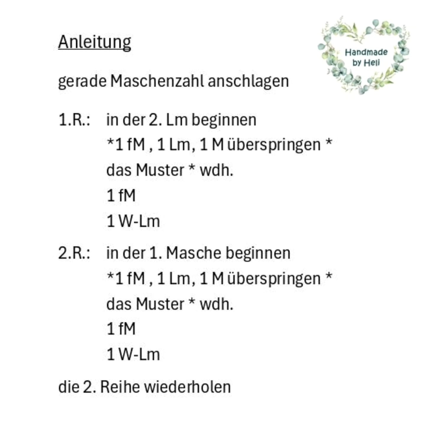 Anleitung Single Crochet Mesh Stitch - Häkelanleitung für Anfänger