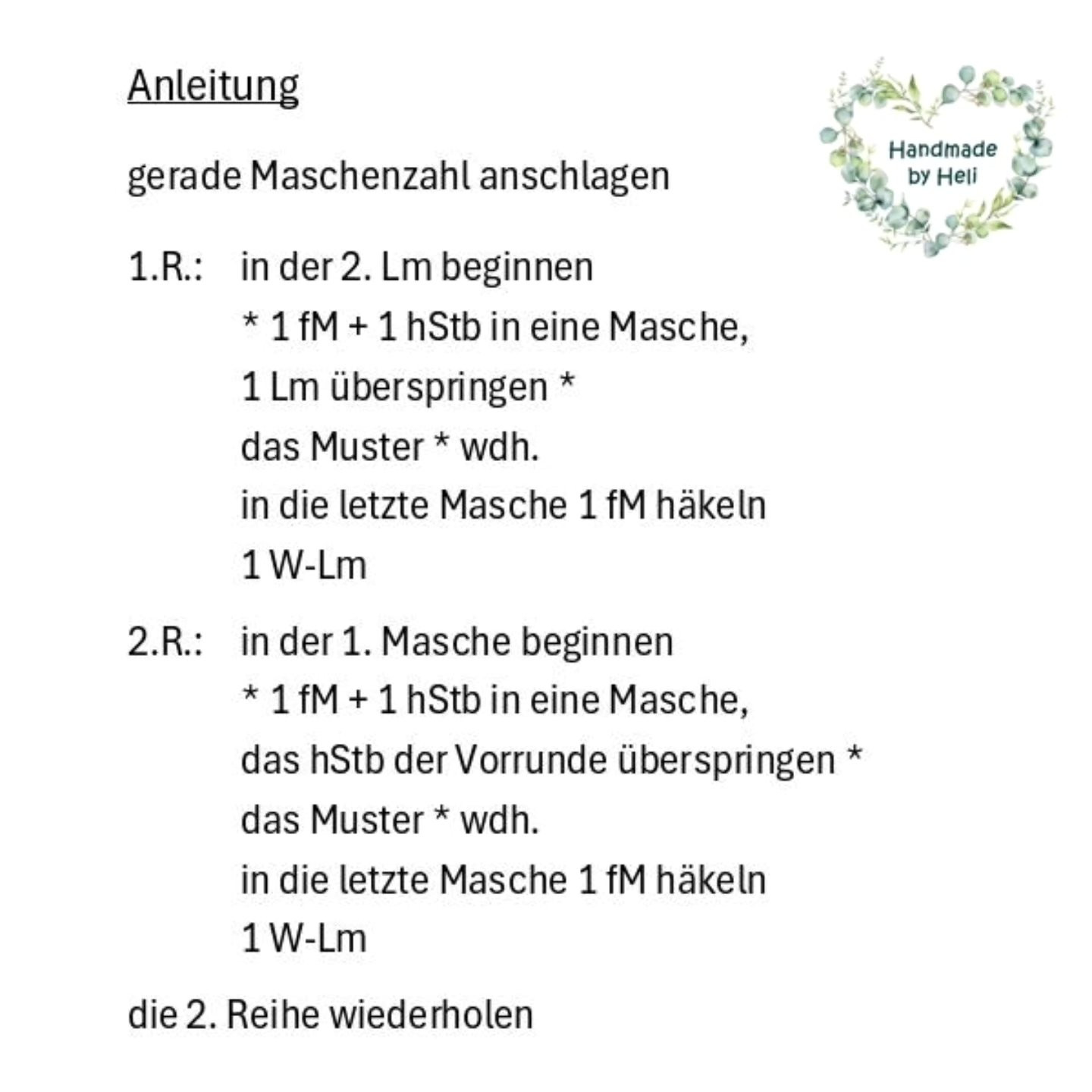 Anleitung Violet Stitch: Häkelanleitung für ein Anfängerfreundliches Flächennmuster