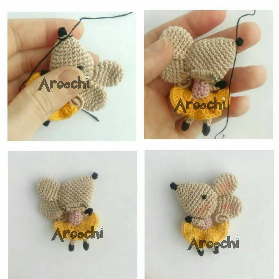 Aroochi Crochet Fairy Mouse Doll Tutorial with Strawberries