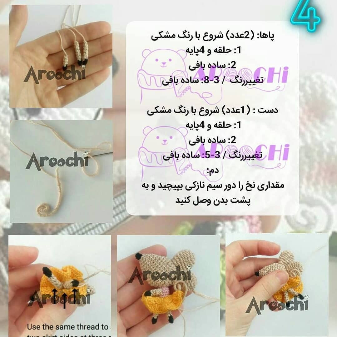 Aroochi Crochet Fairy Mouse Doll Tutorial with Strawberries