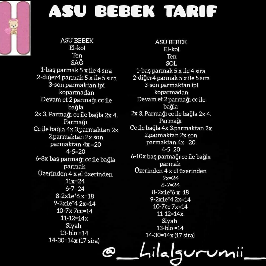 Asu Bebek Tarifi: Amigurumi Doll Crochet Pattern for Long-Haired Girl with Red Dress