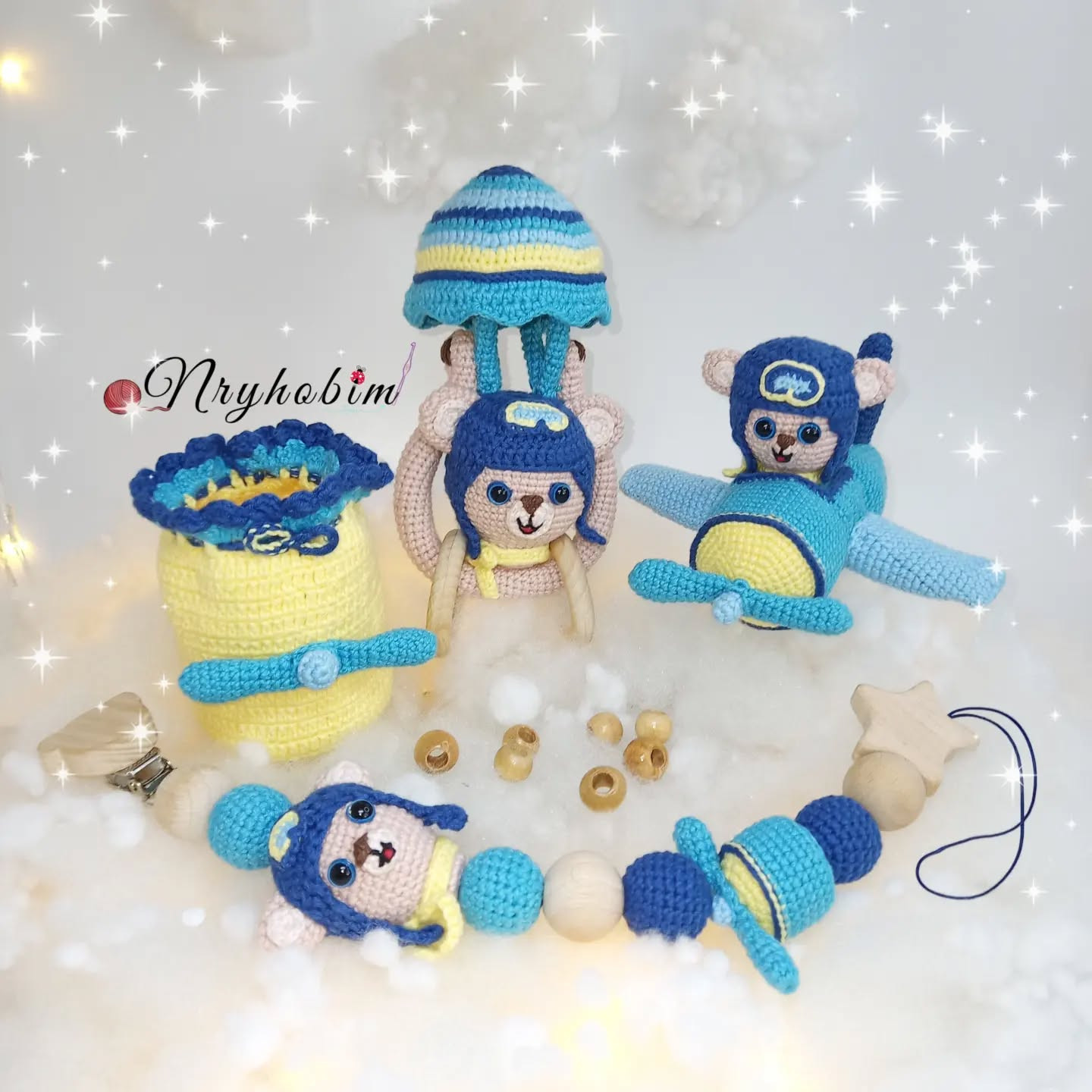 Ayıcık Dodo Bebek Seti - Diş Kaşıyıcı, Emzik Zinciri ve Oyuncak
