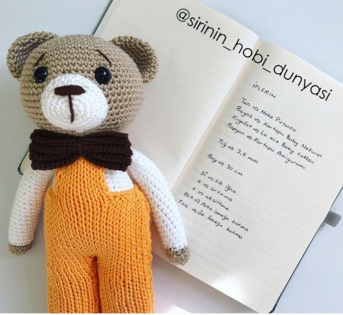 Ayıcık Tarifi - Crochet Bear Pattern with Detailed Instructions