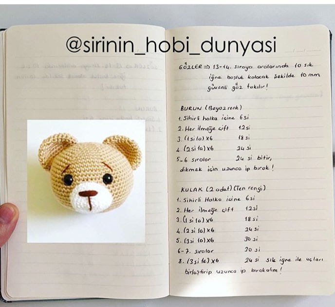 Ayıcık Tarifi - Crochet Bear Pattern with Detailed Instructions