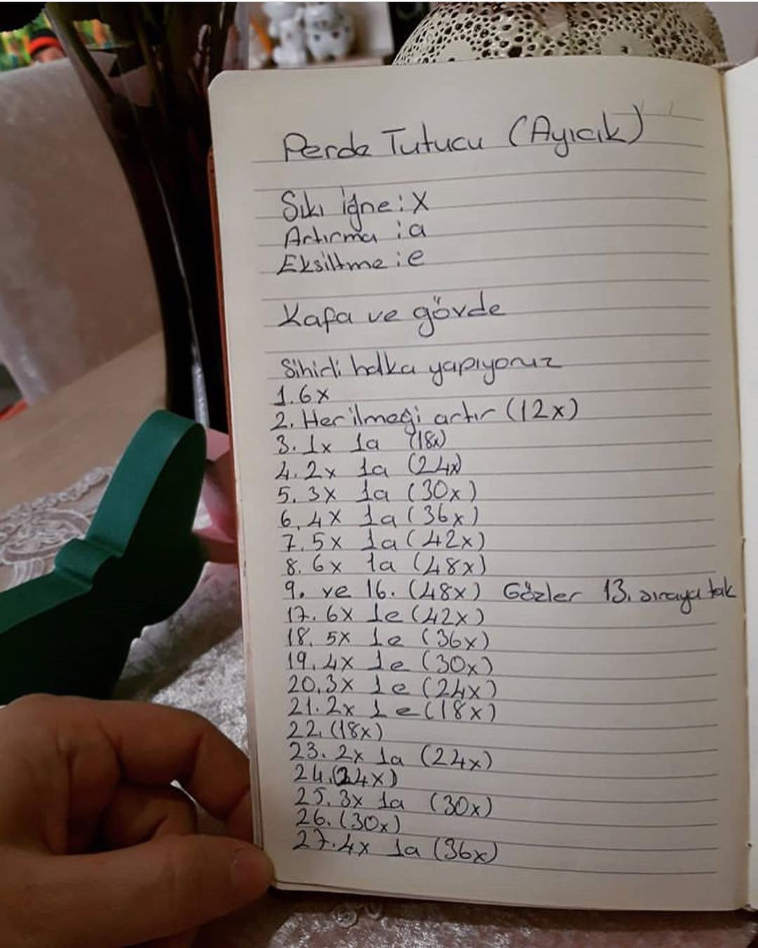 Ayıcık Tarifi: Gri Móc Len Gấu Bông Nhỏ Dáng Ngồi