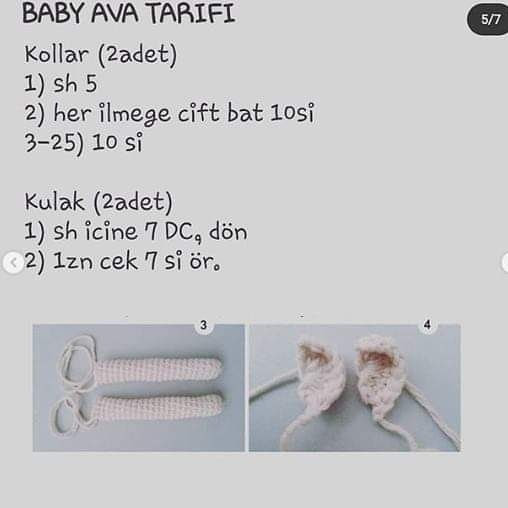 Baby Ava Tarifi - Amigurumi Bebek Örgü Dersleri ve Şemaları