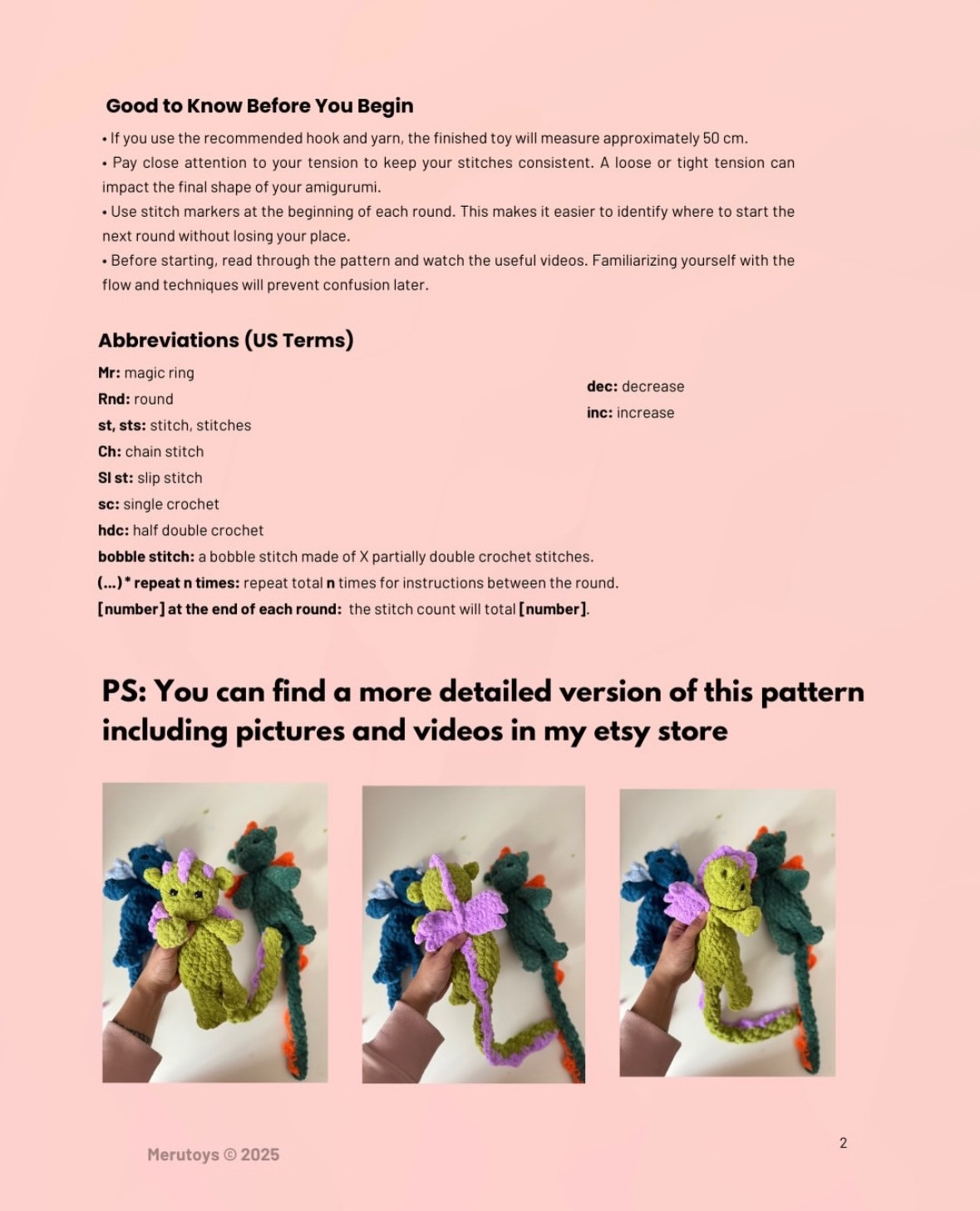 Baby Dragon Free Crochet Pattern: Colorful Amigurumi Doll with Wings and Spikes Tutorial
