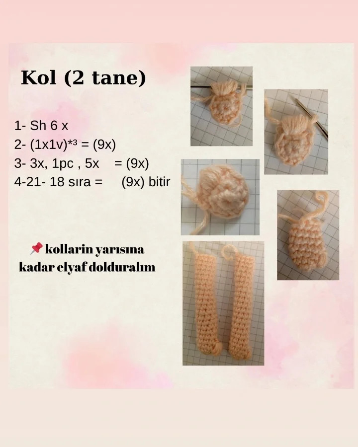 Bahar Bebek Tarifi: Amigurumi Búp bê Mùa Xuân Đi Xe Đạp