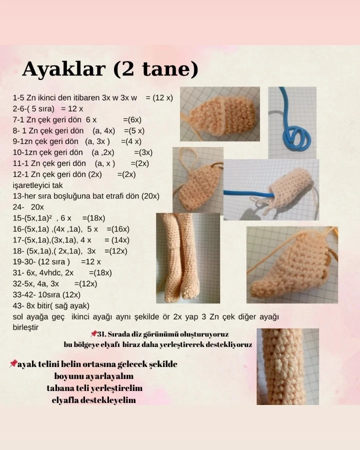 Bahar Bebek Tarifi: Amigurumi Búp bê Mùa Xuân Đi Xe Đạp