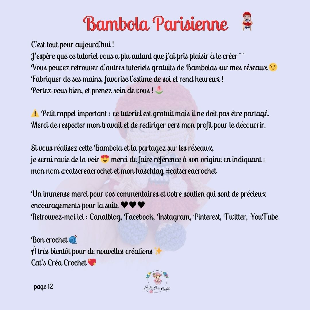 Bambola Parisienne - Gratuit Crochet Pattern for French Style Amigurumi Doll