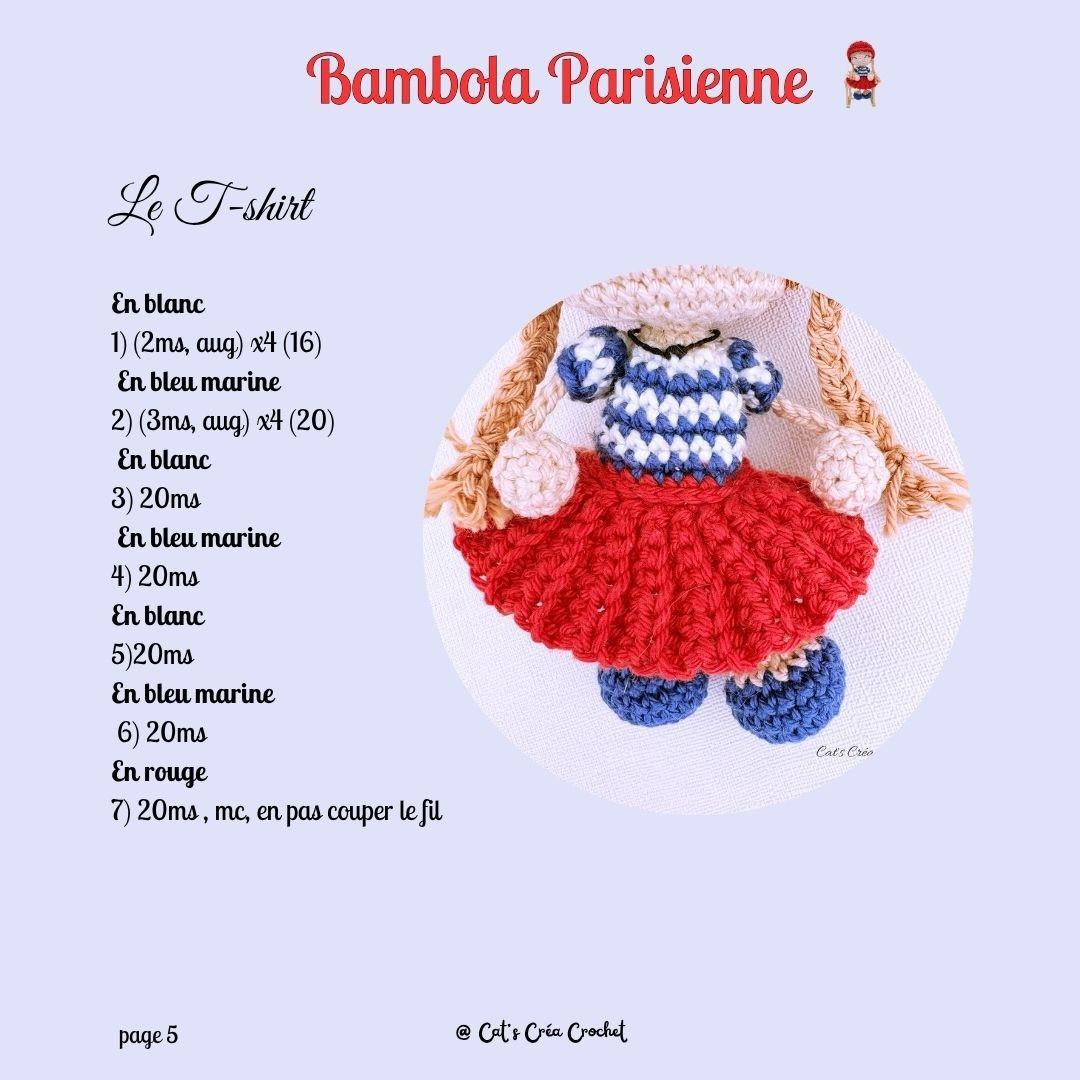 Bambola Parisienne - Gratuit Crochet Pattern for French Style Amigurumi Doll