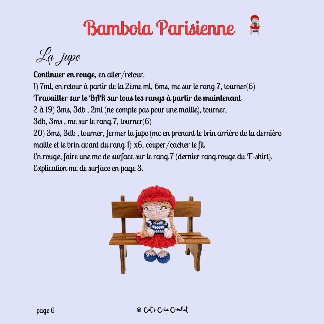 Bambola Parisienne - Gratuit Crochet Pattern for French Style Amigurumi Doll