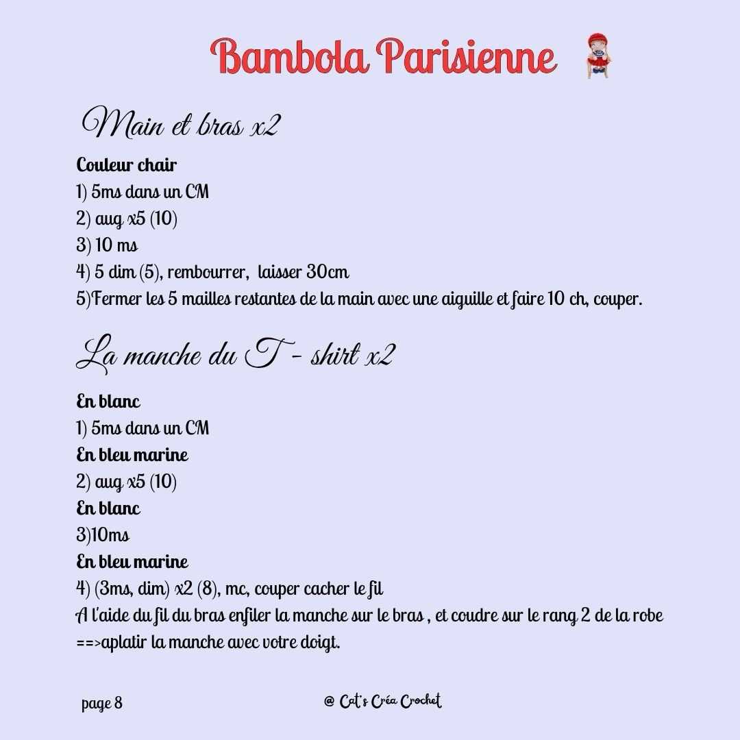 Bambola Parisienne - Gratuit Crochet Pattern for French Style Amigurumi Doll