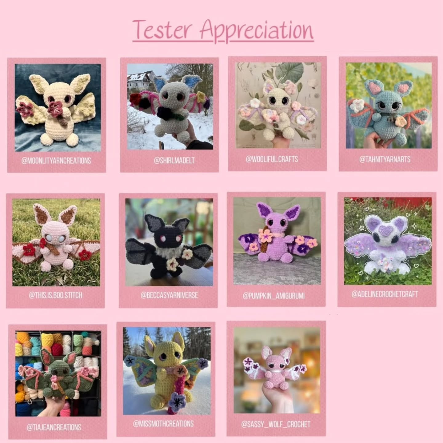 Batlyn the Cherry Blossom Bat Free Crochet Pattern