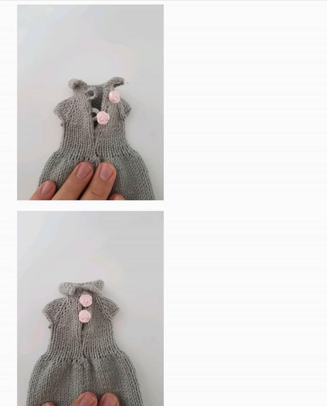 Bella Bebek Elbisesi, Atkı ve Bere Örgü Tarifi - Kartopu Amigurumi Kız Çocuk için Gri Kıyafet Seti