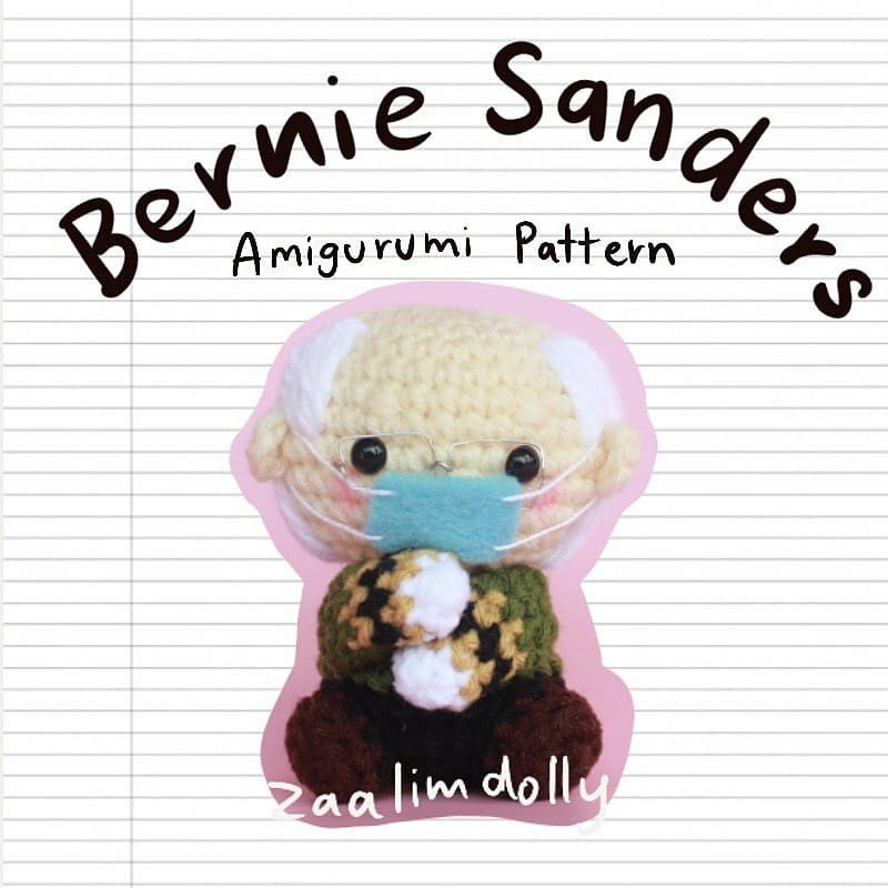 Bernie Sanders Amigurumi Crochet Pattern by Zaalim Dolly