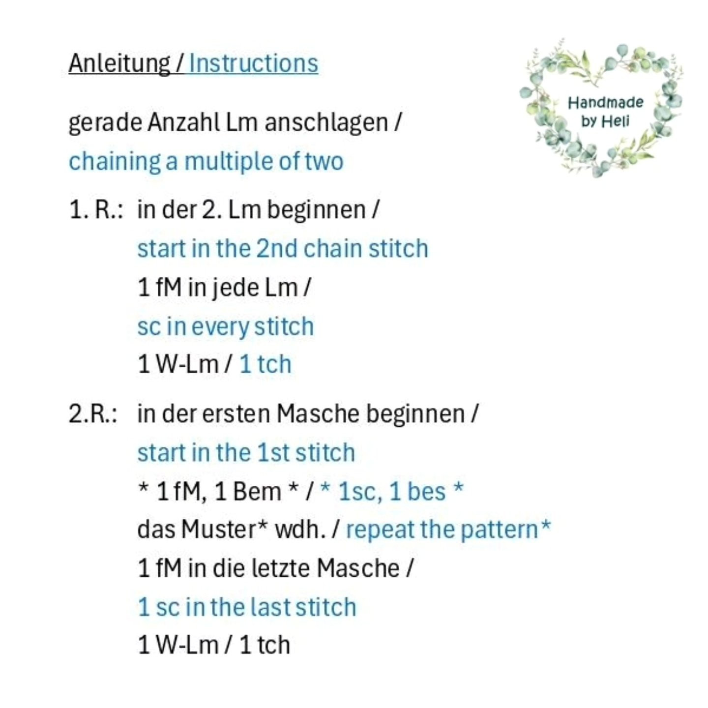 Berry Stitch Crochet Pattern Instructions and Chart Diagram