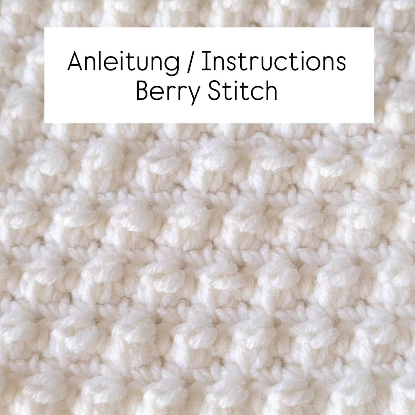 Berry Stitch Crochet Pattern Instructions and Chart Diagram