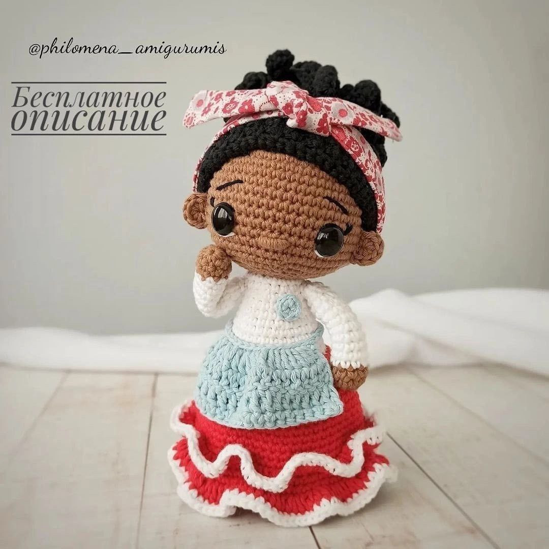 Бесплатное описание вязания крючком куклы Розита (Rozita Doll Crochet Pattern)