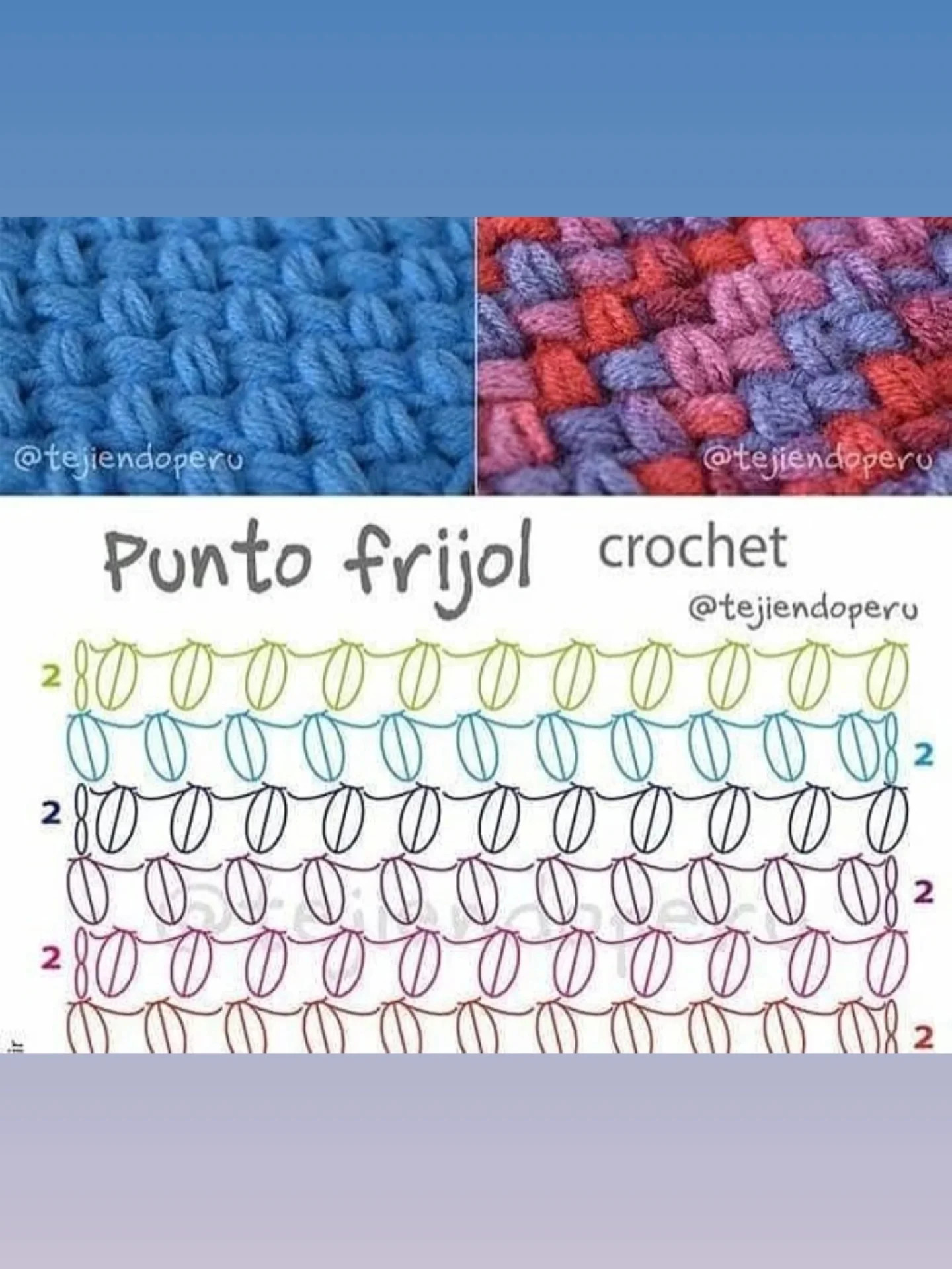 Bolsa de Crochê com Gráfico e Receita em Português