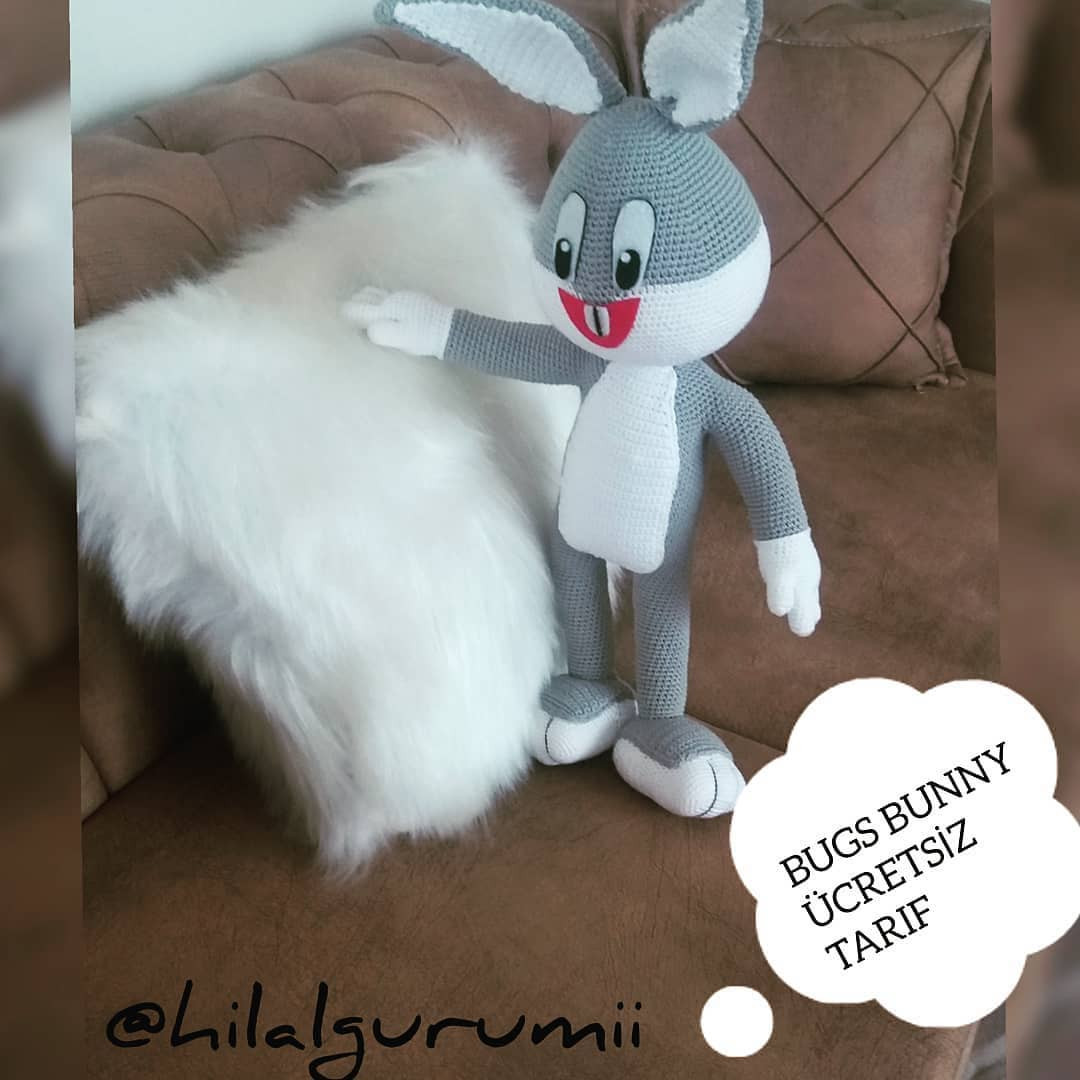 Bugs Bunny Ücretsiz Tarif - Amigurumi Manken Patik Tavşan Örgü Dersleri ve Malzemeler Listesi