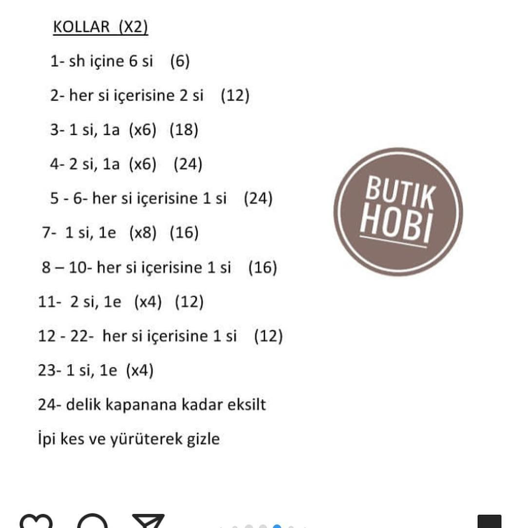 Butik Hobi Ayıcık Bombo Tarifi: Gấu bông mặc quần yếm hồng móc len